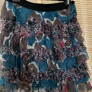 Walter Silk Mini Ruffle Skirt